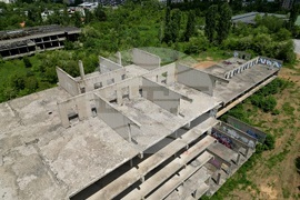 Горна баня - изглед с дрон над терена определен за национална детска болница