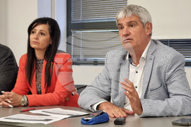 Варна - КНСБ - пресконференция - Анна Ковачева - Пламен Димитров