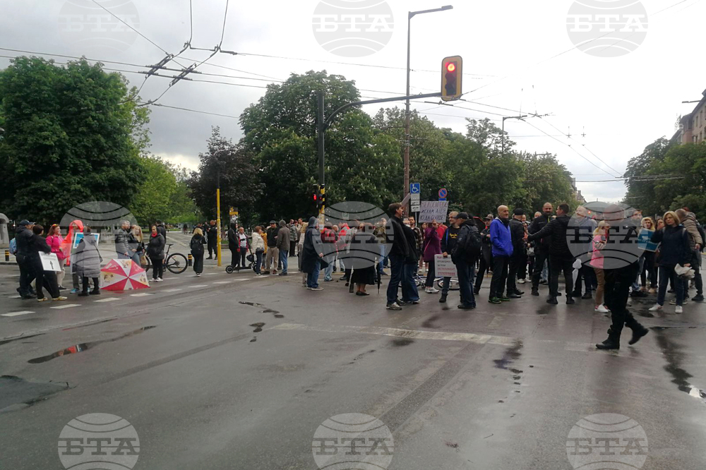 Протест срещу промяната на организацията на движението в района на НДК