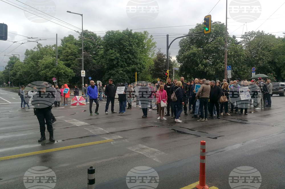 Протест срещу промяната на организацията на движението в района на НДК