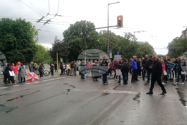 Протест срещу промяната на организацията на движението в района на НДК