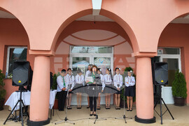 Самоков - Обединено училище "Неофит Рилски" - мраморна плоча