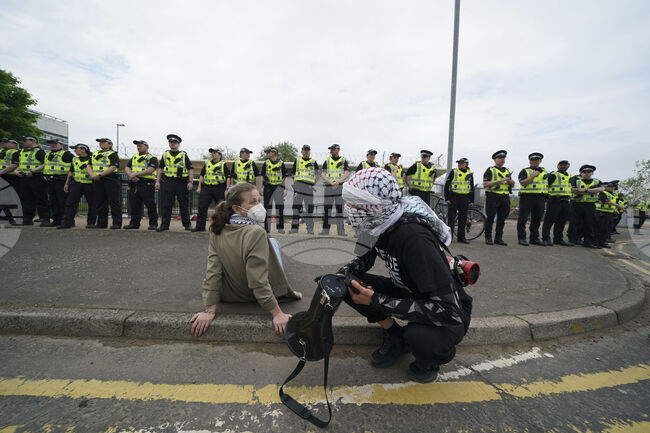Пропалестински активисти организираха протест пред фабрика за аерокосмическа отбрана в Шотландия