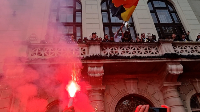 С празнично шествие и специална церемония в Община Пловдив Ботев отпразнува спечелената Купа на България по футбол