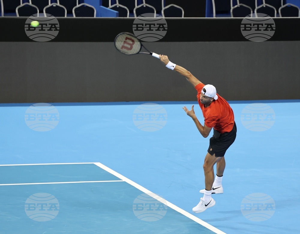 Григор Димитров - тренировка - Sofia Open 2022