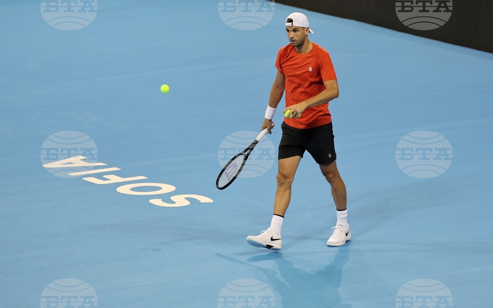Григор Димитров - тренировка - Sofia Open 2022