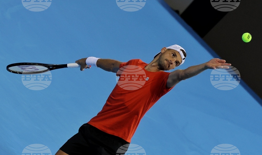 Григор Димитров - тренировка - Sofia Open 2022