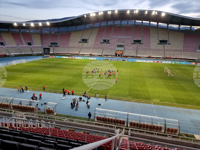 Република Северна Македония - Национален отбор по футбол на България - тренировка