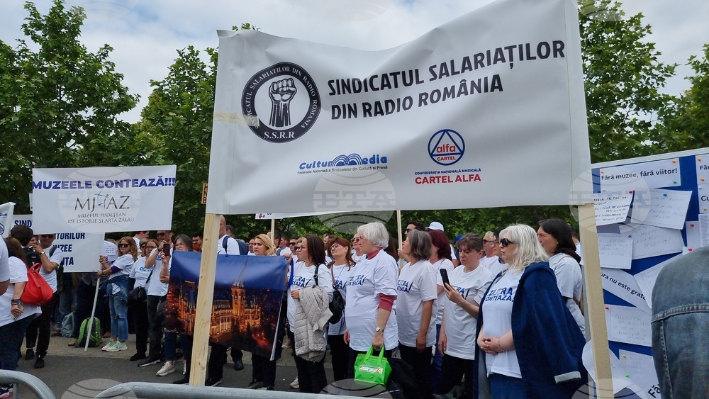Румъния - служители от общински музеи - протест