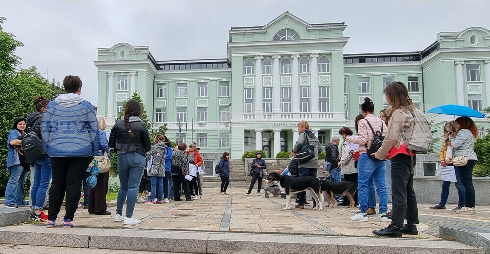 Около трийсет шуменци протестираха срещу насилието над животни пред Съдебната палата в областния град