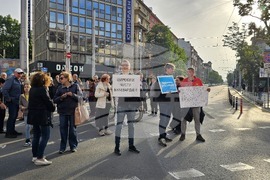 Протест срещу промените в движението в центъра на София