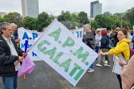 Румъния - държавни служители - протест