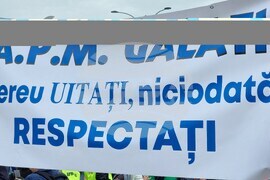 Румъния - държавни служители - протест