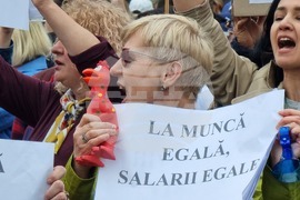 Румъния - държавни служители - протест