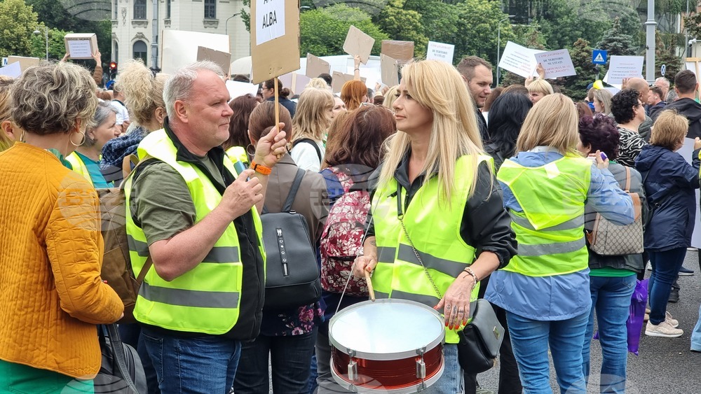 Румъния - държавни служители - протест