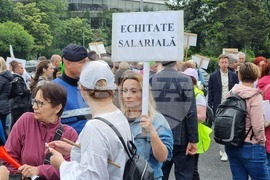 Румъния - държавни служители - протест