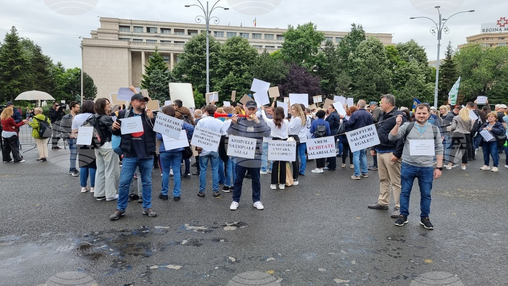 Румъния - държавни служители - протест
