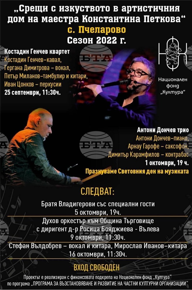 Духовият оркестър на Търговище ще участва в “Срещи с изкуството в артистичния дом на маестра Константина Петкова”