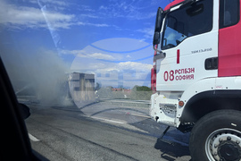 Околовръстен път - катастрофа - камион - пожар