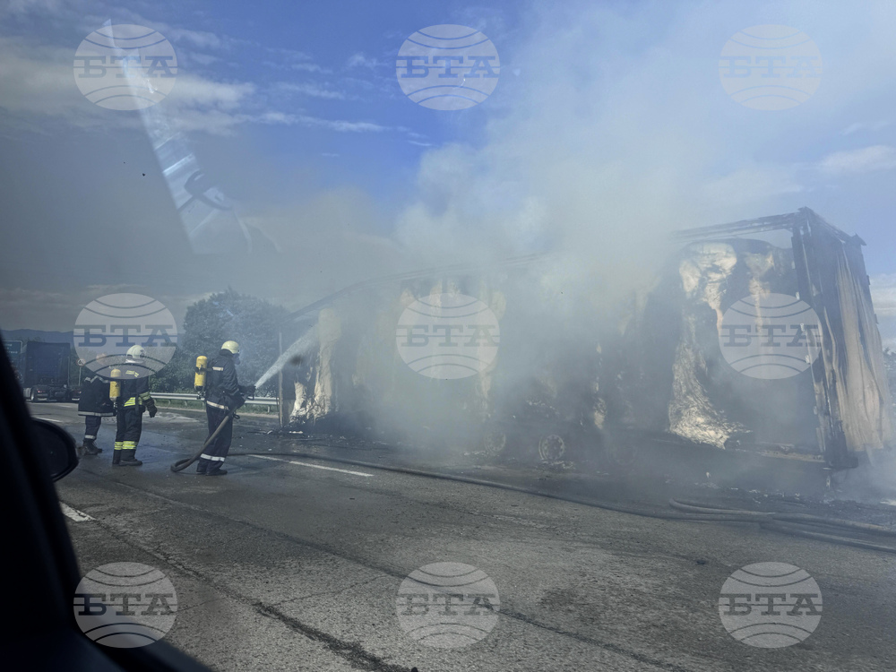 Околовръстен път - катастрофа - камион - пожар