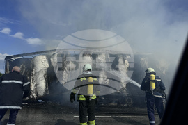 Околовръстен път - катастрофа - камион - пожар