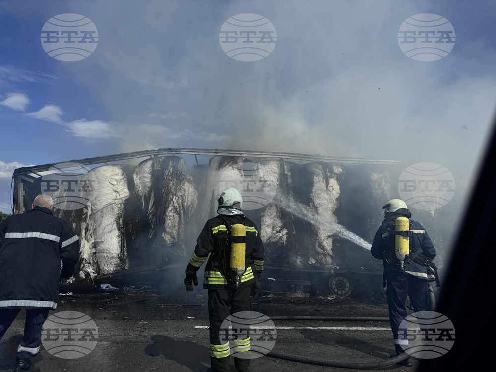 Околовръстен път - катастрофа - камион - пожар