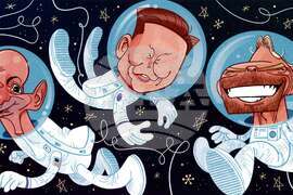 Снимка: Музей "Дом на хумора и сатирата" -Трета награда Х. Алдегер, Испания Джеф  Безос, Илон Мъск, Ричард Брансън