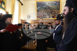 Свети синод -  Знеполски епископ Арсений - обявяване за Сливенски митрополит - церемония