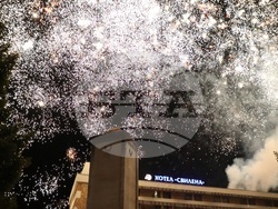 Снимка: Министерство на отбраната - Министърът на отбраната Димитър Стоянов се обърна към граждани и гости на Свиленград на тържествената проверка (заря) по повод 110 години от началото на Балканската война (1912 - 1913) и освобождението на Свиленград 