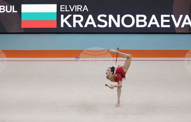 Унгария - Художествена гимнастика - Европейско първенство - Елвира Краснобаева - съчетание с бухалки