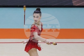 Унгария - Художествена гимнастика - Европейско първенство - Елвира Краснобаева - съчетание с бухалки