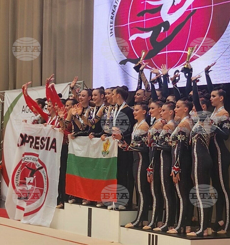Националният отбор на България завоюва златните медали на Световната купа по естетическа гимнастика в Будапеща