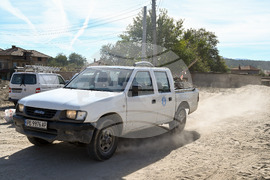 Село Каравелово - фургони - разполагане