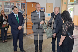 Пазарджик - проф. Велислав Минеков - посещение