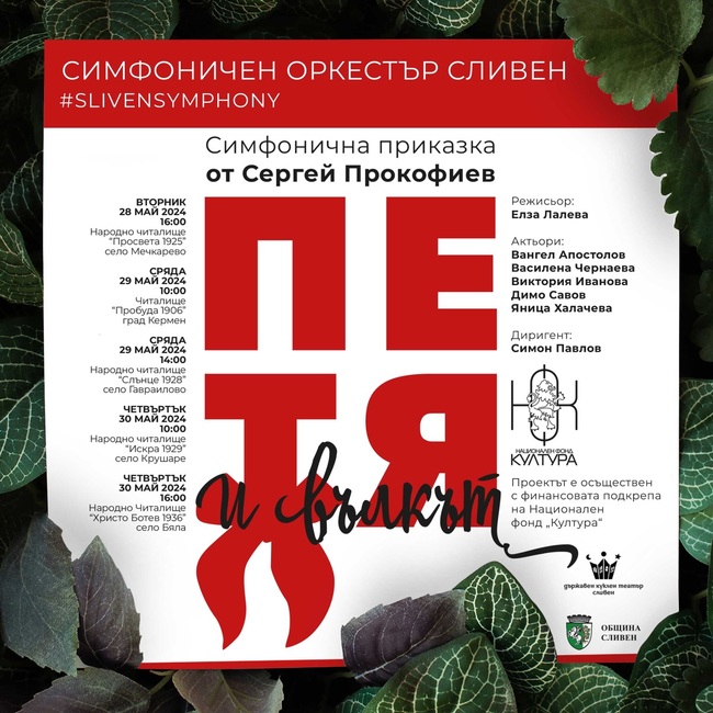 Симфоничен оркестър Сливен: Мащабен културен проект стартира днес на територията на Община Сливен