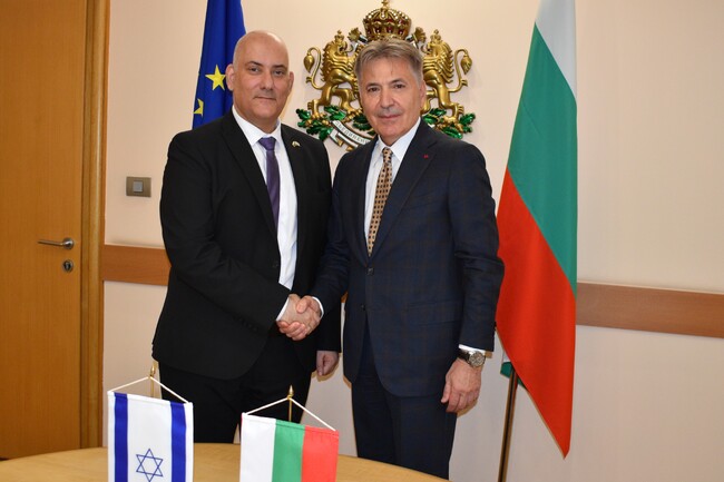 Министерство на икономиката и индустрията: Министър Николов и посланикът на Израел у нас обсъдиха активизиране на търговските отношения 