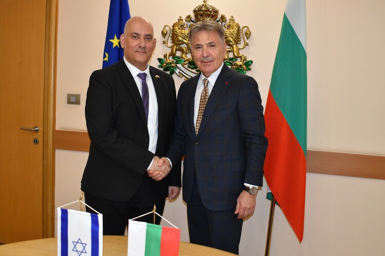 Служебният министър на икономиката Николов и посланикът на Израел у нас обсъдиха търговските отношения