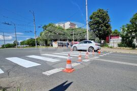 Бургас - пешеходни пътеки - пребоядисване