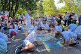 Разград - рисунка на асфалт - празник