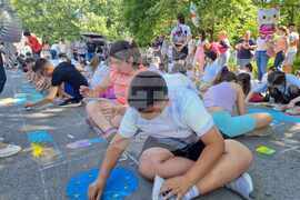 Разград - рисунка на асфалт - празник