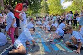 Разград - рисунка на асфалт - празник