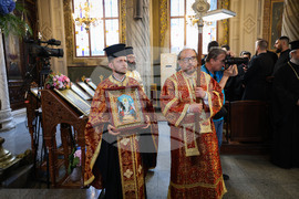 Бургас - храм "Св. св. Кирил и Методий" - сливенски митрополит Арсений - служба