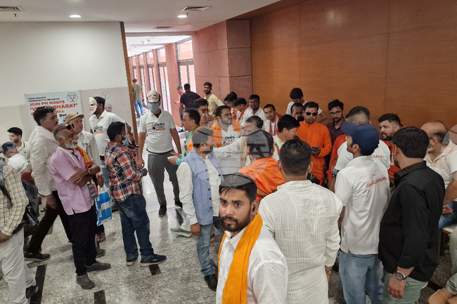 Индия - избори - централата на „Бхаратия Джаната“ в Делхи