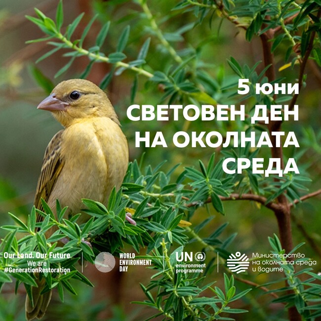 Министерство на околната среда и водите: Отбелязваме Световния ден на околната среда 5 юни с над 60 разнообразни инициативи в цялата страна