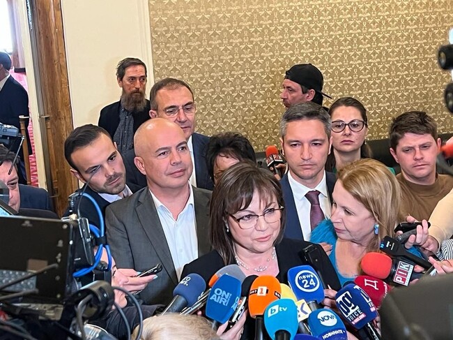 Корнелия Нинова: Оставаме на позицията, че правителство с мандат на ГЕРБ, ДПС и „Възраждане“ няма да подкрепим