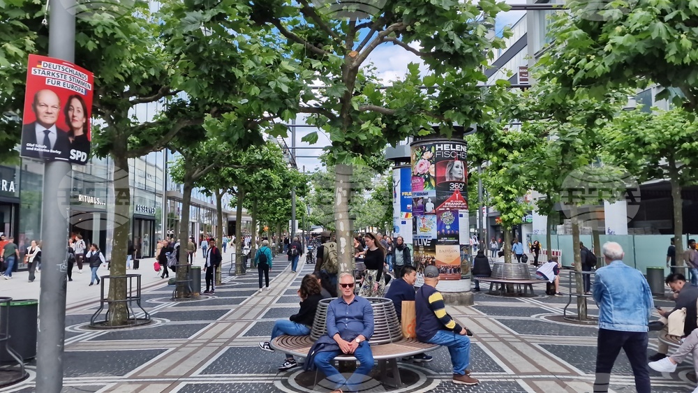 Германия - Франкфурт - изглед - евроизбори - ежедневие