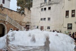 Италия -  биенале - пърформанс на Михаил Михайлов