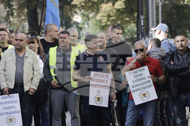 Синдикат на служителите в затворите в България - протест