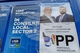 Румъния - избори - плакати - местните избори - избори за Европейски парламент