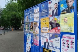 Румъния - избори - плакати - местните избори - избори за Европейски парламент